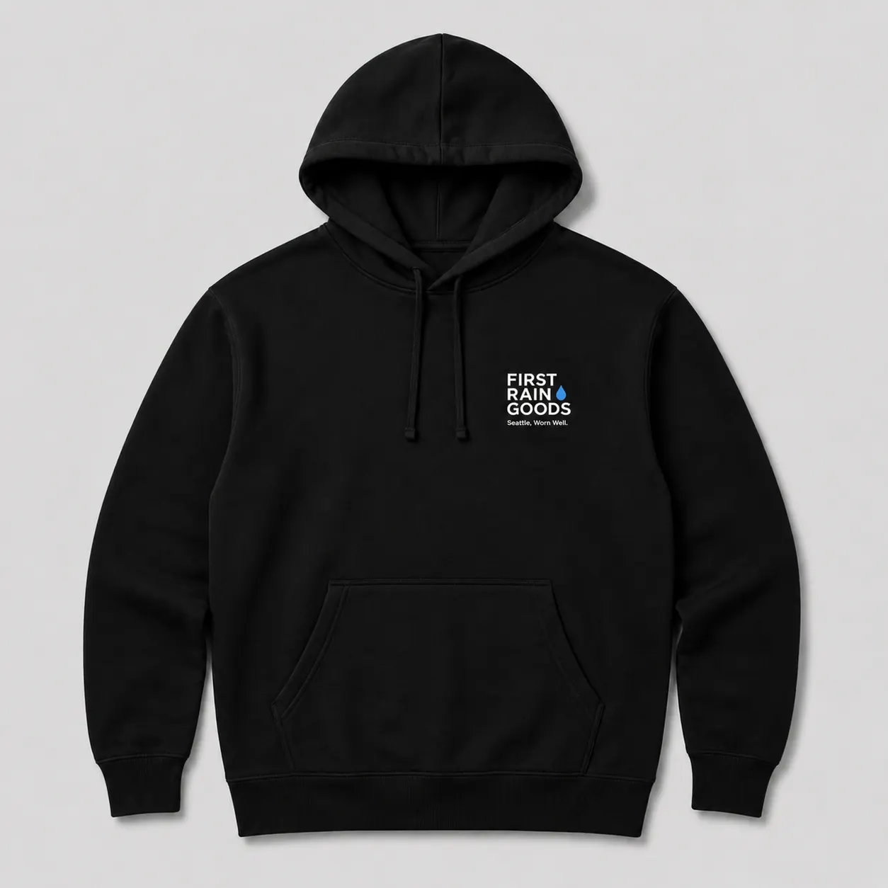 Black First Rain Goods hoodie