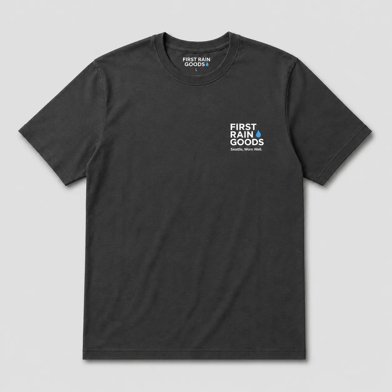 Charcoal First Rain Goods tee